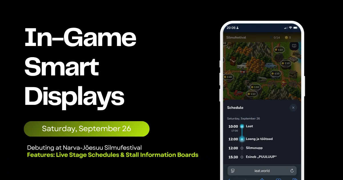 In-Game Smart Displays — Saturday, September 26, debuting at Narva-Jõesuu Silmufestival